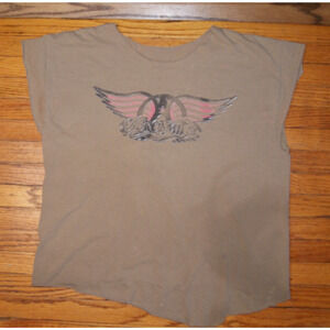 VTG 1998 Aerosmith XL TShirt World Tour Nothing Can Stop This Rock Distressed